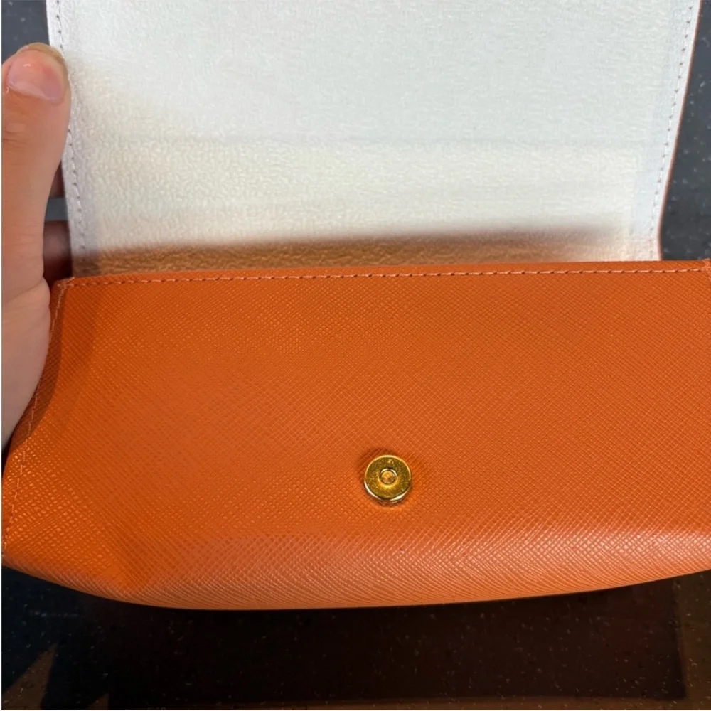 Tory Burch Luxury Eyewear Sunglasses Glasses Optical Protective Case in Orange